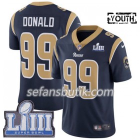 Los Angeles Rams Tröjor Aaron Donald 99 Nike Blå 2019 Super Bowl LIII - Barn